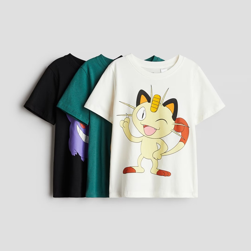 3-pack Pokemon shirts